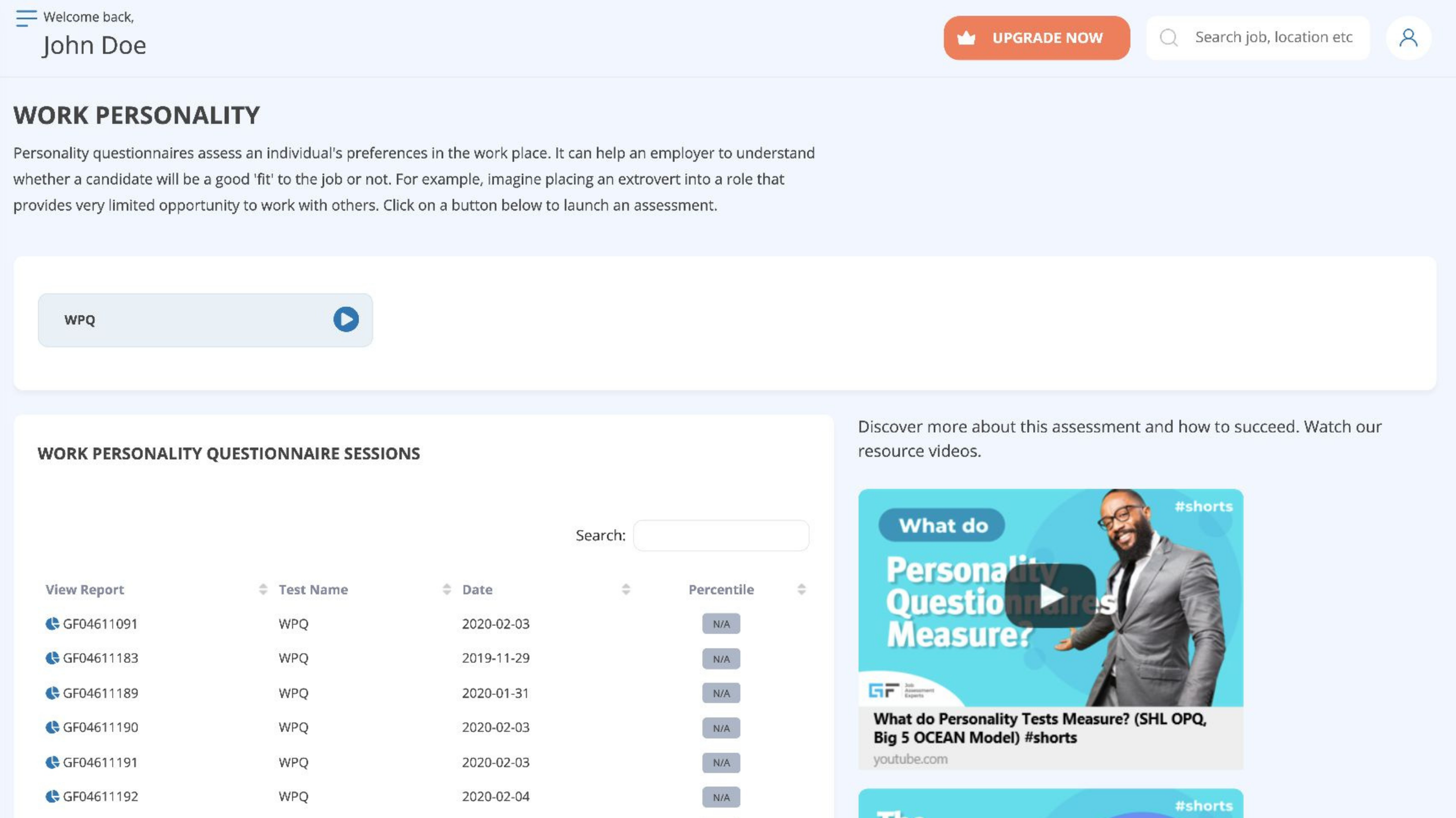 OPQ-style personality questionnaire practice