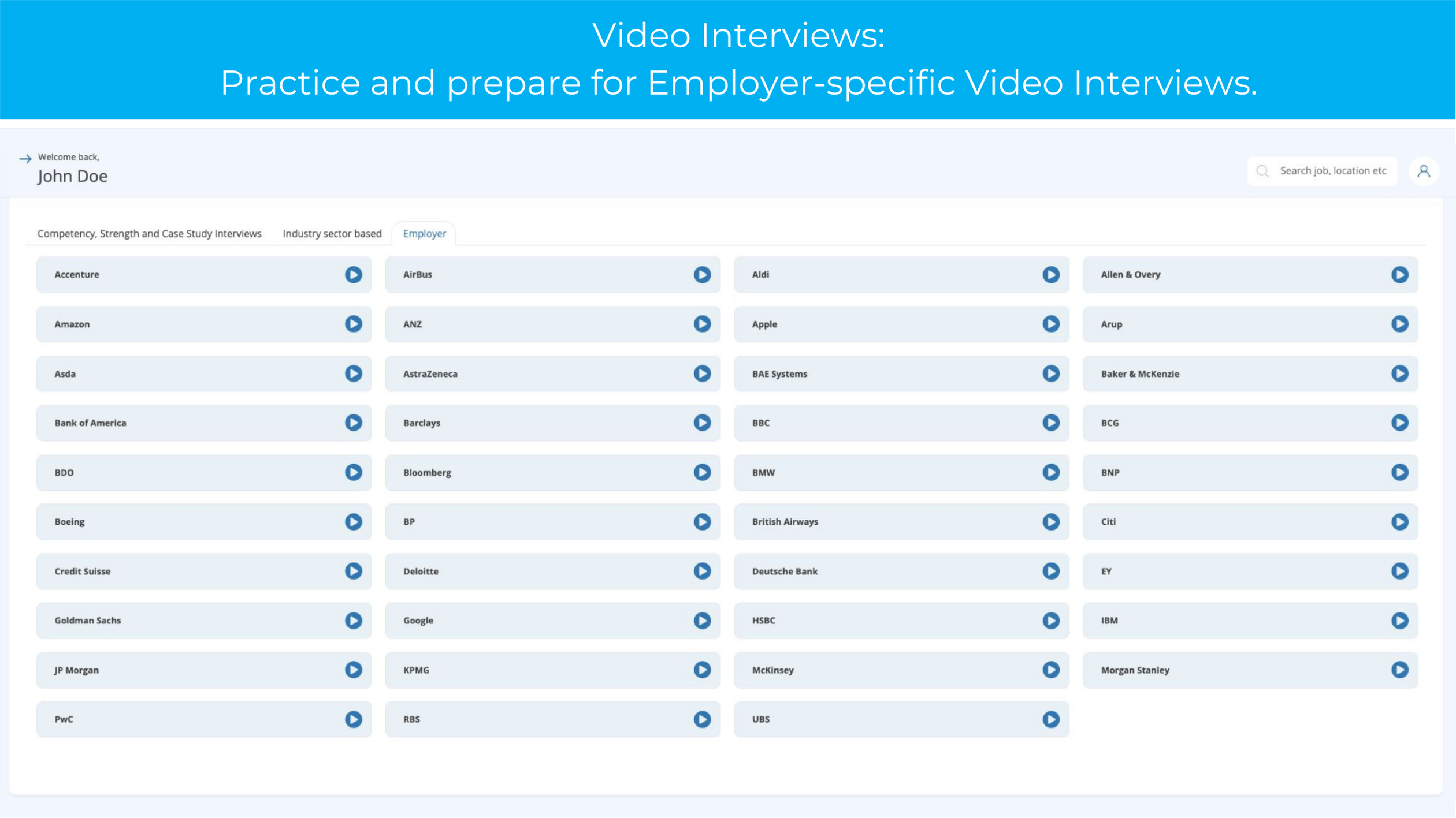 employer video interview practice