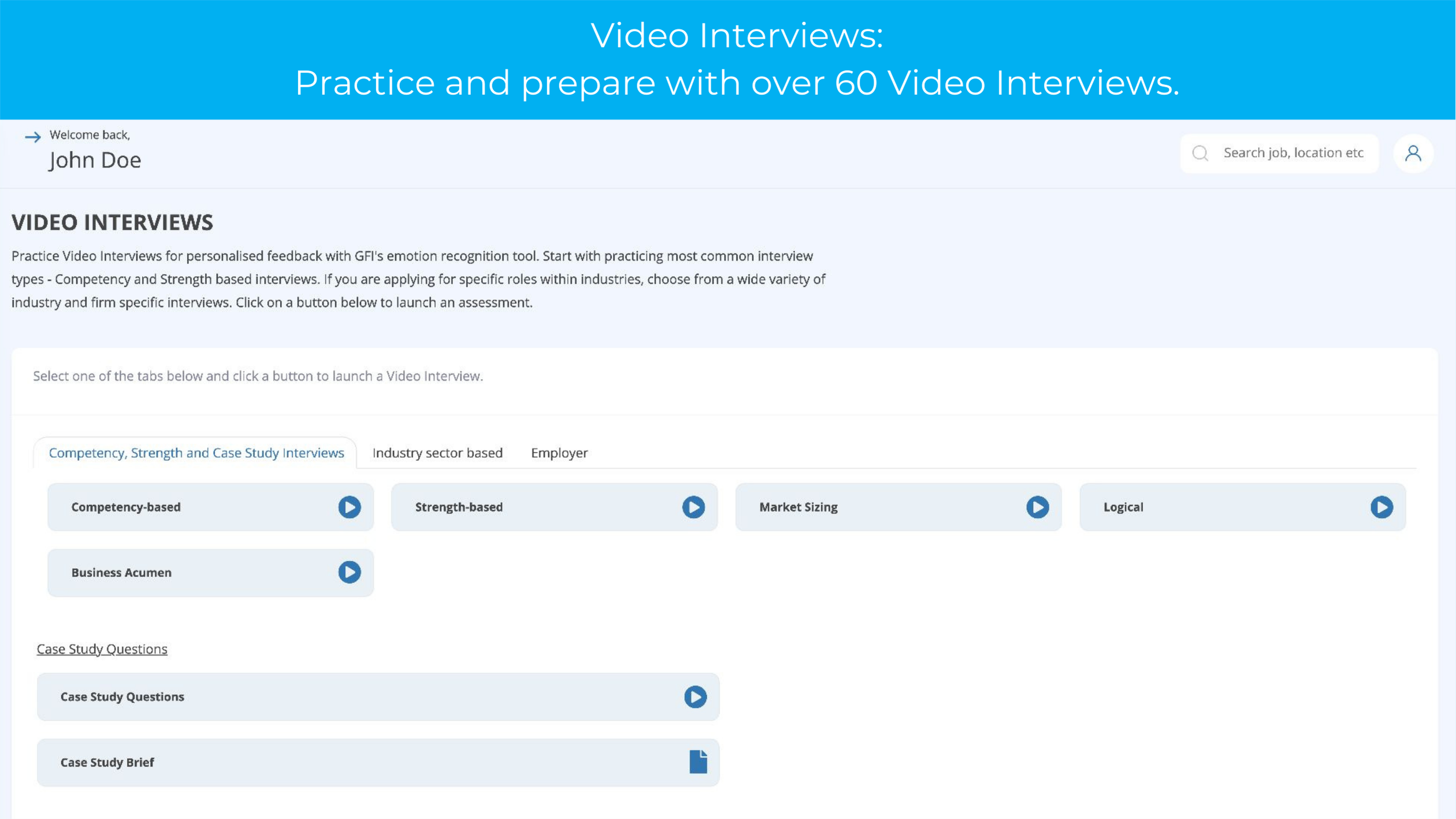 practice industry interviews examples