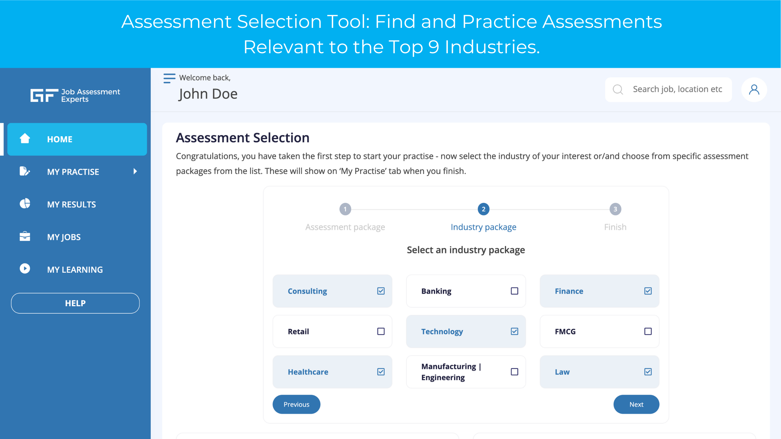 practice premium industry tests