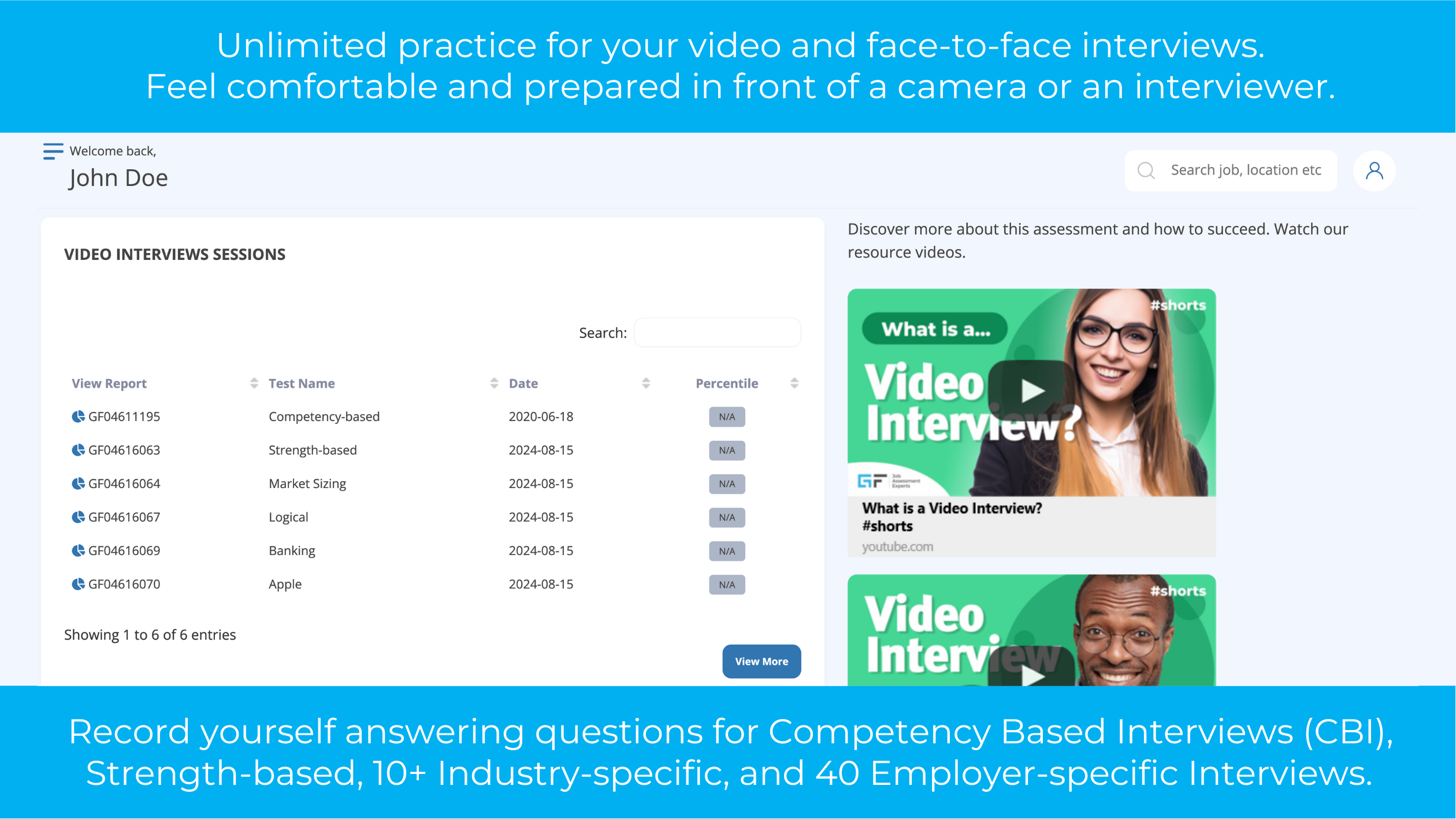 unlimited practice video interviews