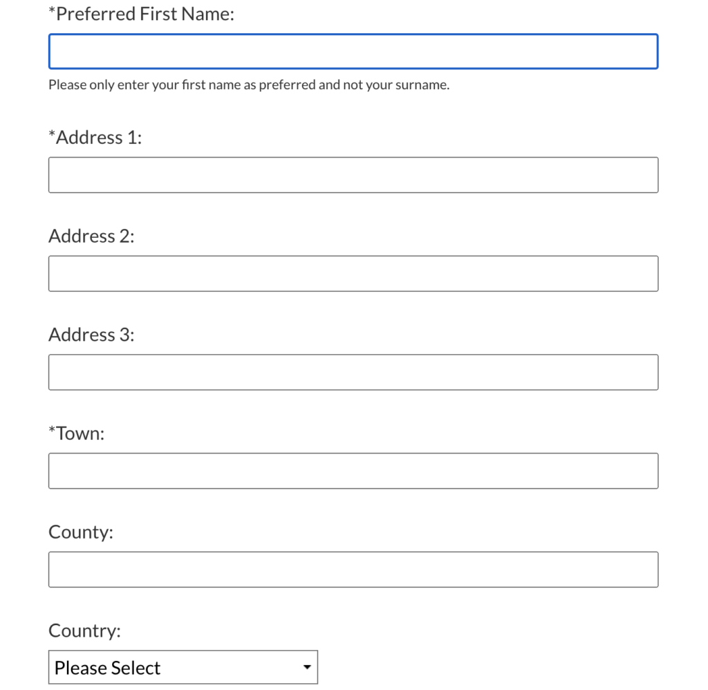 Morrisons job application form