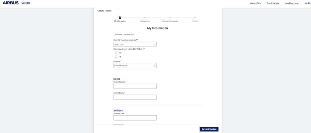 airbus application form