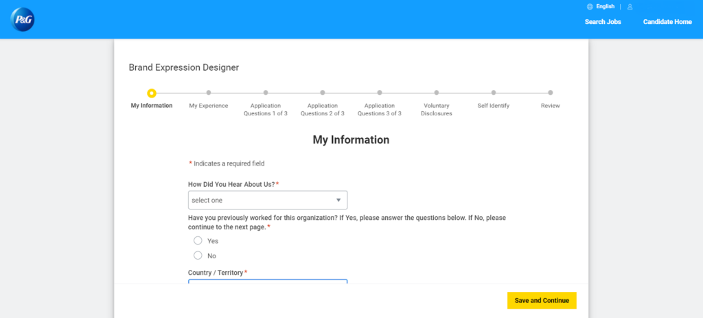 P&G workday application