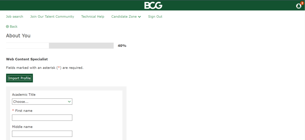 BCG application
